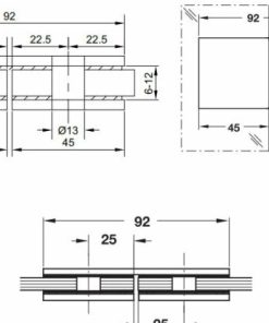 Kẹp kính – kính 180 độ Häfele 981.00.582 - 6 Kẹp kính – kính 180 độ Häfele 981.00.582 - 5