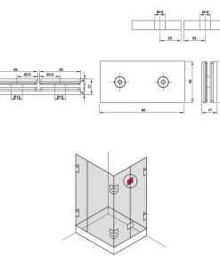 Kẹp Kính – Kính 180 độ màu đen Hafele 981.77.913 - 6 Kẹp Kính – Kính 180 độ màu đen Hafele 981.77.913 - 5