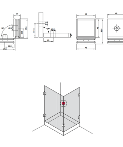 Kẹp Kính – Kính 90 độ Chrome bóng Hafele 981.77.916 - 6 Kẹp Kính – Kính 90 độ Chrome bóng Hafele 981.77.916 - 5