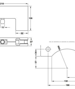 Kẹp kính L màu đen mờ 120kg 981.00.664 - 6 Kẹp kính L màu đen mờ 120kg 981.00.664 - 5