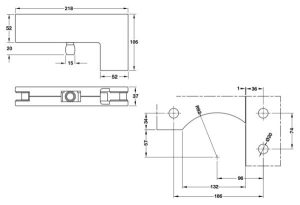 Kẹp kính L màu đen mờ 120kg 981.00.664 - 5