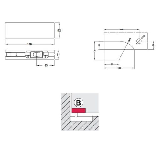 Kẹp kính trên BAUMA 932.03.604 - 3