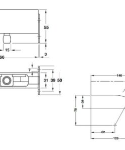 Kẹp kính trên khung gắn tường inox bóng 981.00.666 - 6 Kẹp kính trên khung gắn tường inox bóng 981.00.666 - 5