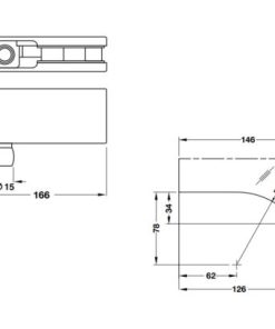 Kẹp kính trên khung Häfele inox mờ 981.00.650 - 5