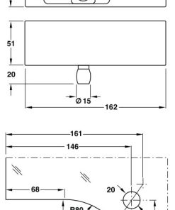 Kẹp kính Trên có trục xoay Inox bóng 981.00.021 - 6 Kẹp kính Trên có trục xoay Inox bóng 981.00.021 - 5