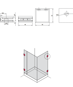 Kẹp Tường – Kính 90 độ màu đen Hafele 981.77.919 - 6 Kẹp Tường – Kính 90 độ màu đen Hafele 981.77.919 - 5