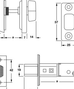 Khoá cóc 1 đầu chìa 1 đầu vặn Hafele – loại nhỏ 911.22.395 - 6 Khoá cóc 1 đầu chìa 1 đầu vặn Hafele – loại nhỏ 911.22.395 - 5