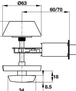 Khóa cóc Hafele đầu chìa đầu vặn màu đen 911.64.383 - 5