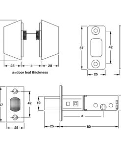 Khoá cóc 2 đầu chìa Hafele 911.83.569 - 5