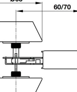 Khóa cóc 2 đầu chìa Hafele màu đen 911.64.384 - 5