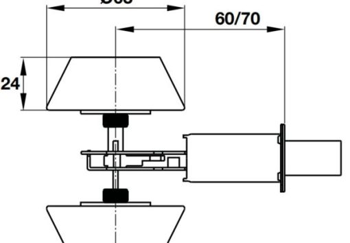 Khóa cóc 2 đầu chìa Hafele màu đen 911.64.384 - 3