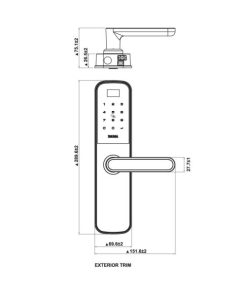 Khóa điện tử BAUMA BM600 Thân khóa nhỏ 912.20.394 - 29