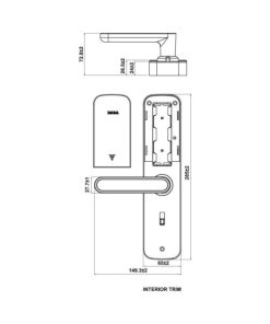 Khóa điện tử BAUMA BM600 Thân khóa nhỏ 912.20.394 - 31