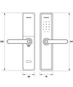 Khóa vân tay Hafele DL7600 màu đồng bóng 912.20.231 - 7