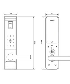 Khóa điện tử vân tay Hafele EL9000 Màu vàng 912.05.376 - 13