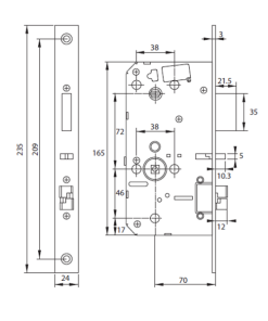 Khóa điện tử Vân tay + Bluetooth Hafele PP8100 912.20.261 - 9
