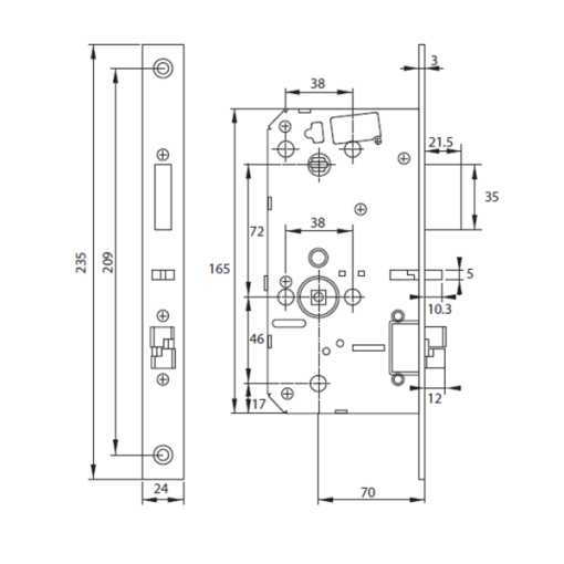 Khóa điện tử Vân tay + Bluetooth Hafele PP8100 912.20.261 - 5