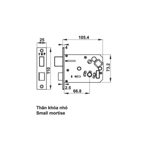 Khóa điện tử vân tay Hafele EL7700-TCS 912.05.583 – Thân khóa nhỏ - 7
