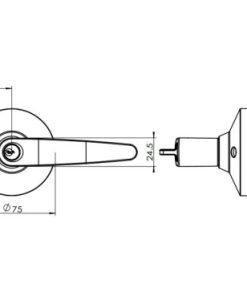 Bộ Khóa Tay Nắm Gạt 2 Chức Năng Hafele 489.10.820 - 34 Bộ Khóa Tay Nắm Gạt 2 Chức Năng Hafele 489.10.820 - 33