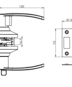 Bộ Khóa Tay Nắm Gạt 2 Chức Năng Hafele 489.10.820 - 36 Bộ Khóa Tay Nắm Gạt 2 Chức Năng Hafele 489.10.820 - 35