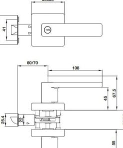 Khoá tay nắm gạt cửa đi DIY Häfele 499.63.972 - 6 Khoá tay nắm gạt cửa đi DIY Häfele 499.63.972 - 5