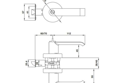 Khóa tay nắm gạt cửa vệ sinh DIY Häfele 499.63.971 - 3