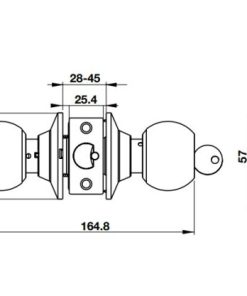 Khoá tay nắm tròn cửa phòng BAUMA 911.83.920 - 5