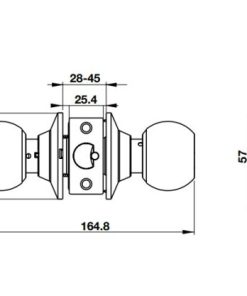 Khoá tay nắm tròn cửa vệ sinh BAUMA 911.83.921 - 5