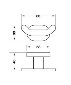 Móc treo InnoRound Häfele 495.80.110 - 6 Móc treo InnoRound Häfele 495.80.110 - 5