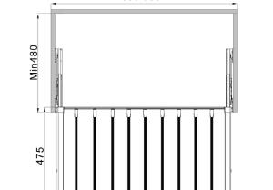 Móc treo quần Häfele 800mm màu nâu 807.95.123 - 5