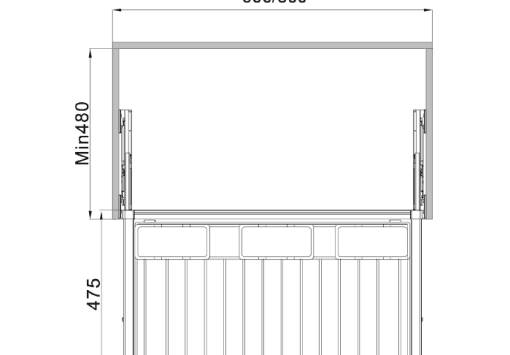 Móc treo quần với hộp nhựa Häfele 800mm màu nâu 807.95.113 - 3
