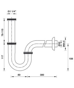 Ống xả thải S-Trap Hafele 495.61.241 - 6 Ống xả thải S-Trap Hafele 495.61.241 - 5