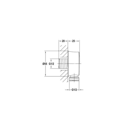 Phụ kiện cấp nước sen tay Kyoto màu đen 589.35.100 - 3