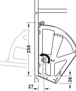 Phụ kiện kệ giày Hafele – loại 2 kệ 892.14.742 - 13