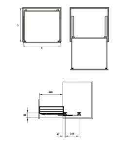 Kệ chén đĩa Hafele kèm ống đựng đũa 800mm 549.08.447 - 5