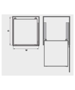 Rổ kéo lọt lòng, cửa bản lề rộng Kessebohmer 500mm Arena style 540.26.665 - 5