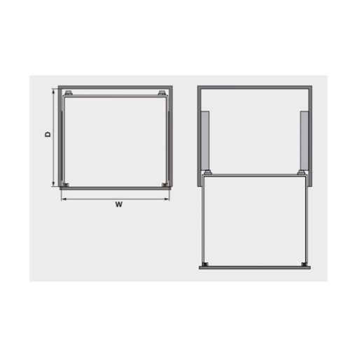 Rổ kéo để xoong nồi gắn cánh tủ Kessebohmer 600mm 540.24.507 - 3