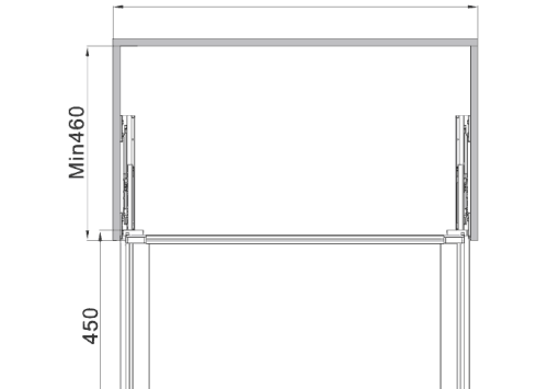 Rổ kéo bằng kính Häfele 800mm màu trắng 807.95.873 - 3