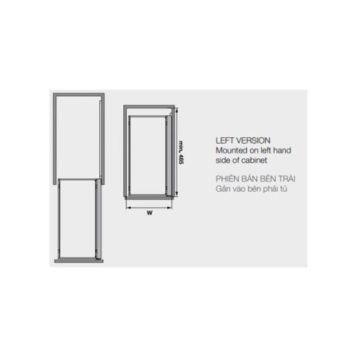 Rổ kéo để chai lọ, gia vị Kesseböhmer Hafele 300mm màu đen mở trái 545.53.965 - 3