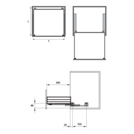 Rổ kéo để xoong nồi Cucina 800mm sơn phủ nano 549.08.827 - 3