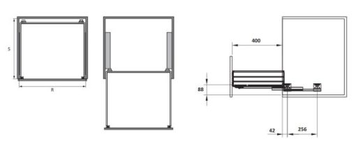 Rổ kéo để chén đĩa Cucina 800mm Mạ Chrome 549.08.207 - 3