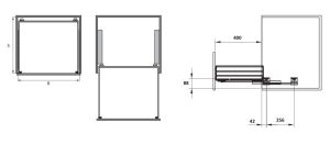 Rổ kéo để chén đĩa Cucina 900mm Inox 304 549.08.008 - 7