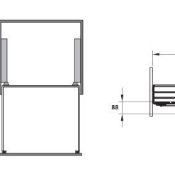 Rổ kéo để chén đĩa Cucina 600mm Inox 304 549.08.004 - 8 Rổ kéo để chén đĩa Cucina 600mm Inox 304 549.08.004 - 7