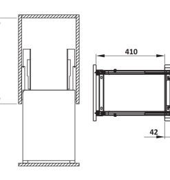 Rổ kéo để dao thớt, chai lọ Cucina 400mm Inox 304 549.20.015 - 8 Rổ kéo để dao thớt, chai lọ Cucina 400mm Inox 304 549.20.015 - 7