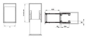 Rổ kéo để gia vị Cucina 400mm Inox 304 549.20.035 - 5