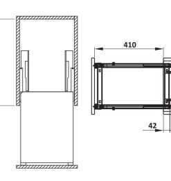 Rổ kéo để gia vị Cucina 350mm Inox 304 549.20.034 - 6 Rổ kéo để gia vị Cucina 350mm Inox 304 549.20.034 - 5
