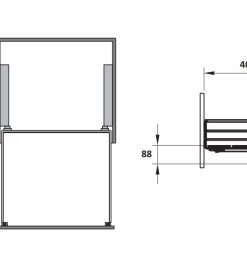 Rổ kéo để xoong nồi Cucina 750mm Mạ Chrome 549.08.226 - 7
