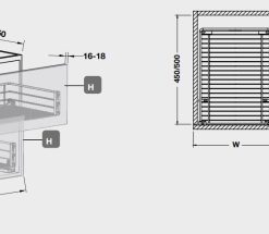 Rổ kéo để xoong nồi 800mm Häfele 549.03.145 - 6 Rổ kéo để xoong nồi 800mm Häfele 549.03.145 - 5
