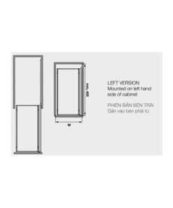 Rổ kéo để chai lọ, gia vị Kesseböhmer Hafele 250mm màu đen mở trái 545.53.961 - 9