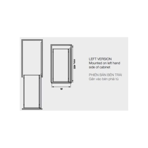 Rổ kéo để chai lọ, gia vị Kesseböhmer Hafele 250mm màu đen mở trái 545.53.961 - 3